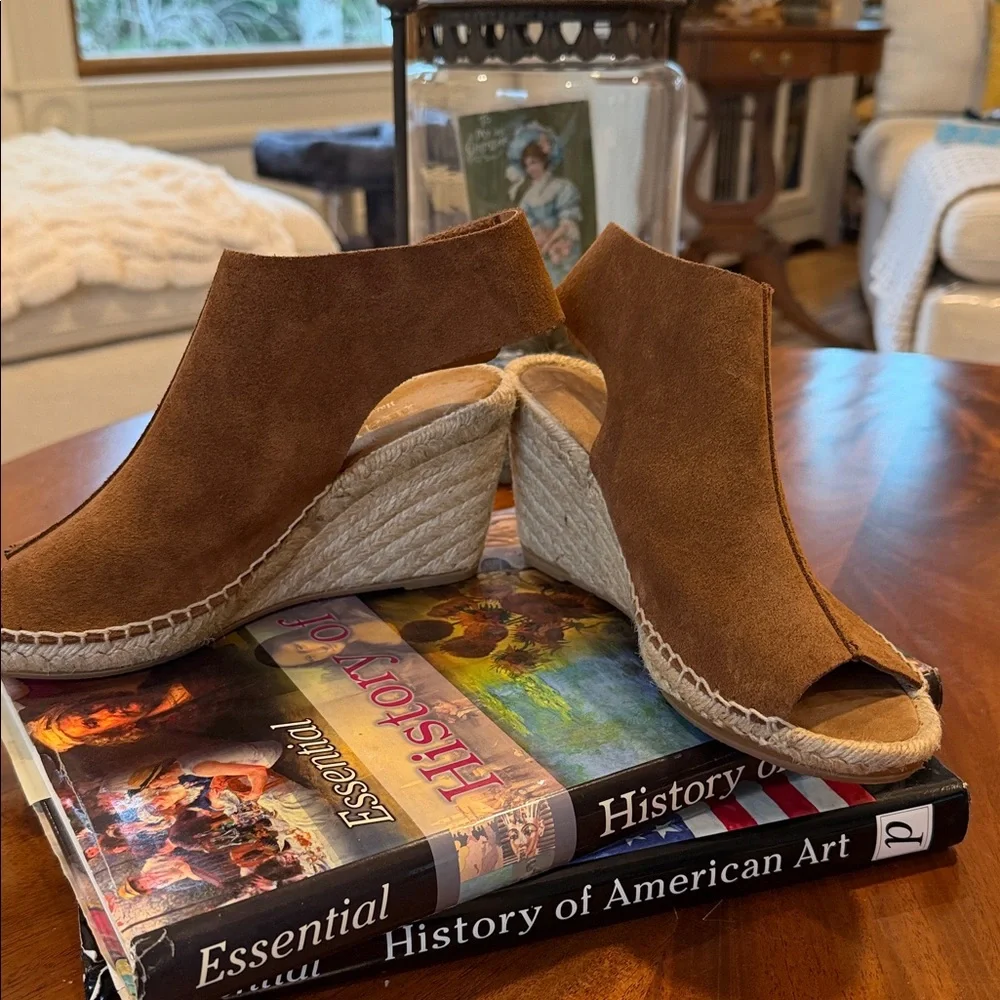 Maypol Suede Espadrille Wedges from Anthropologie. Size 6